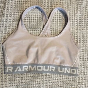 White Under Armor sports bra